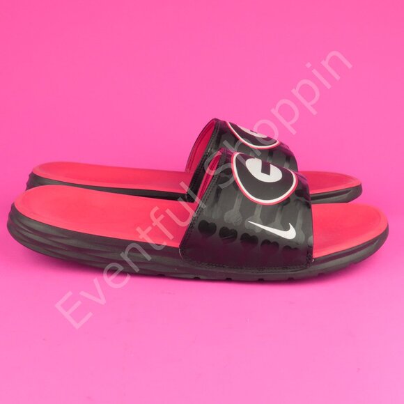 Nike Georgia Bulldogs Slip On Slides Sandals in Black / Red Size 13 - Picture 3 of 9